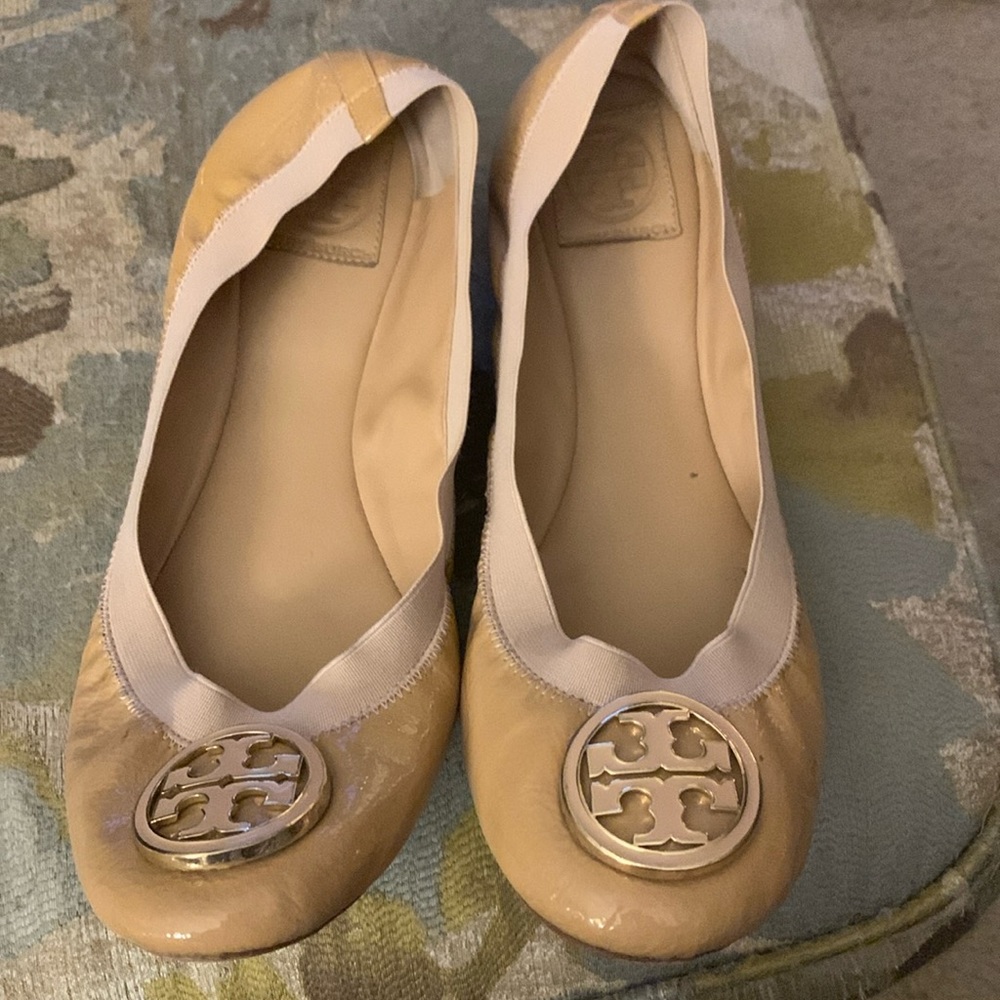 Tory Burch Patent Leather Ballet Flats Size 10